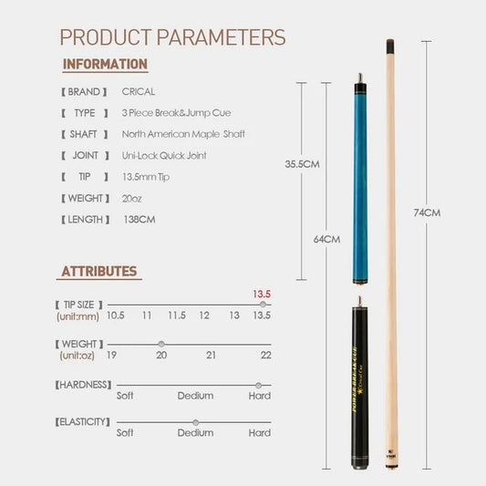 CRICAL Break Jump Pool Cue
