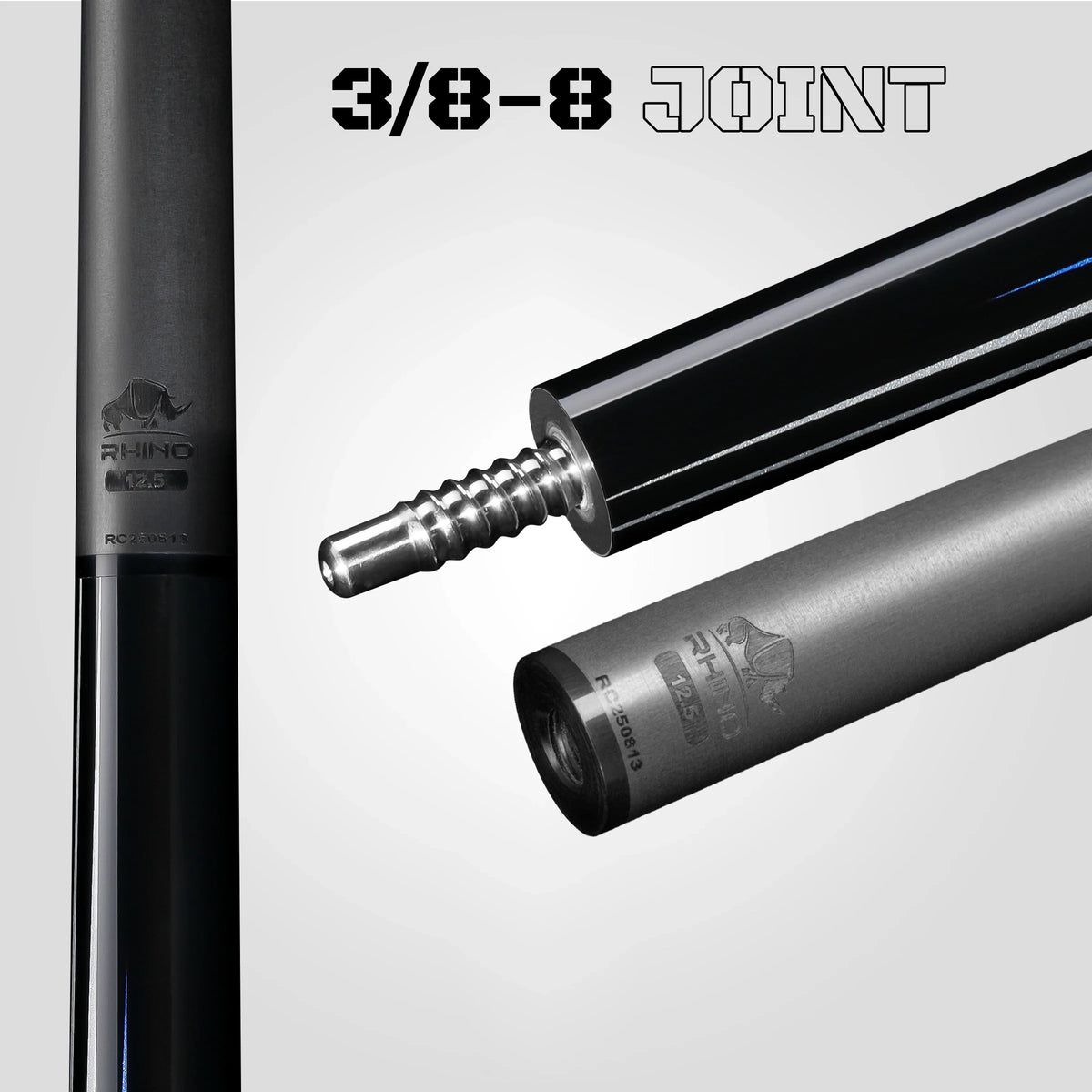 RHINO RACING POOL CUE - VELOCITY BLUE - SPORT WRAP