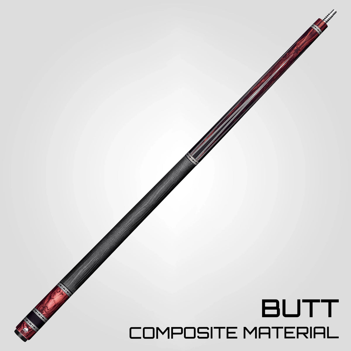 RHINO RETRO POOL CUE-COCOBOLO-AGARRE PIEL DE LAGARTO