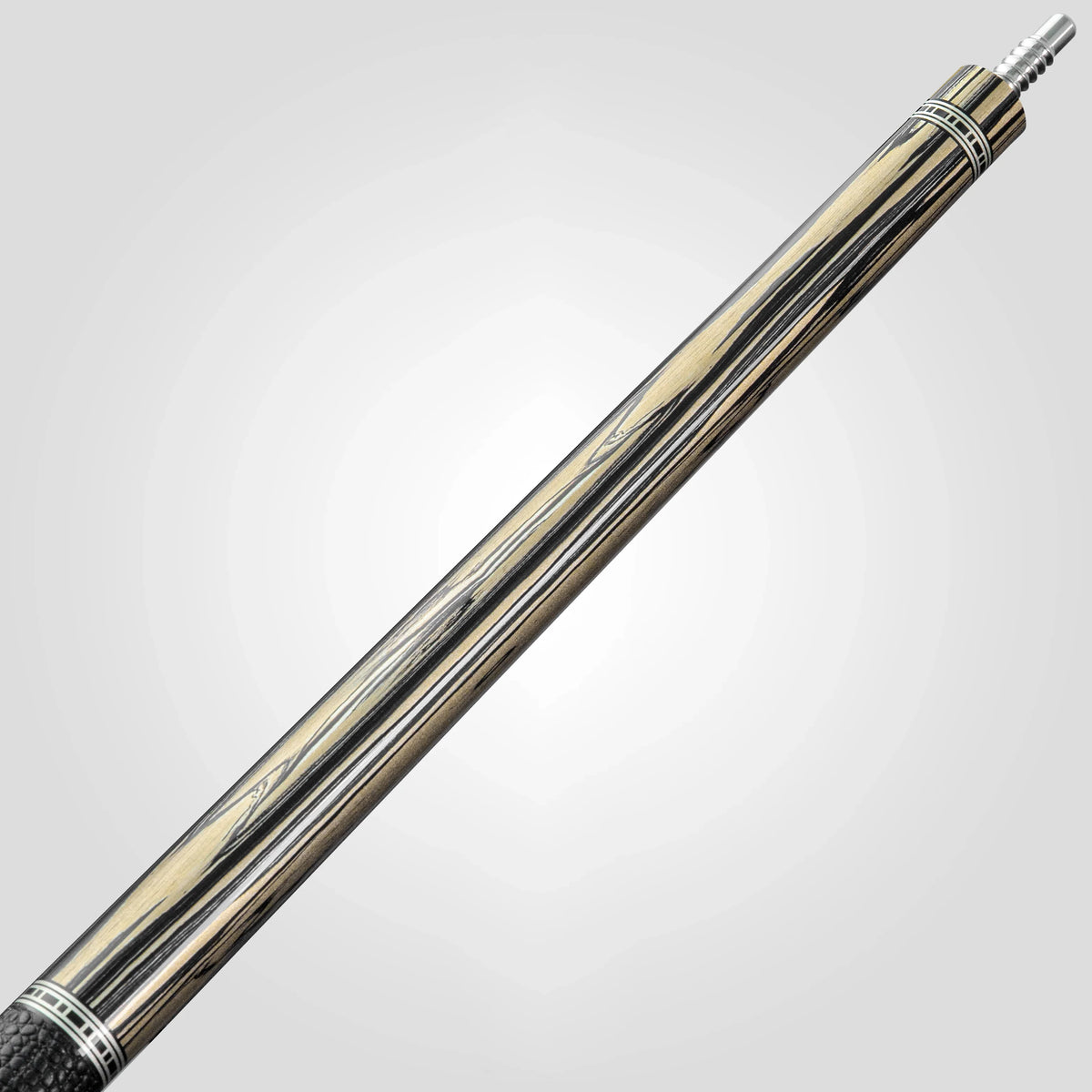 RHINO RETRO POOL CUE-ÉBANO LUNA PALIDA-AGARRE PIEL DE COCODRILO