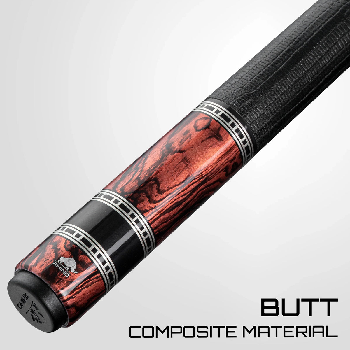 RHINO RETRO POOL CUE-COCOBOLO-AGARRE PIEL DE LAGARTO