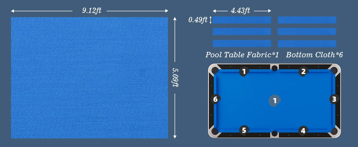 KONLLEN AXD-1 PAÑO/TELA PARA MESA DE POOL (BILLAS) PROFESIONAL