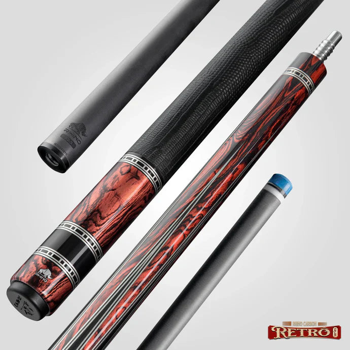 RHINO RETRO POOL CUE-COCOBOLO-AGARRE PIEL DE LAGARTO
